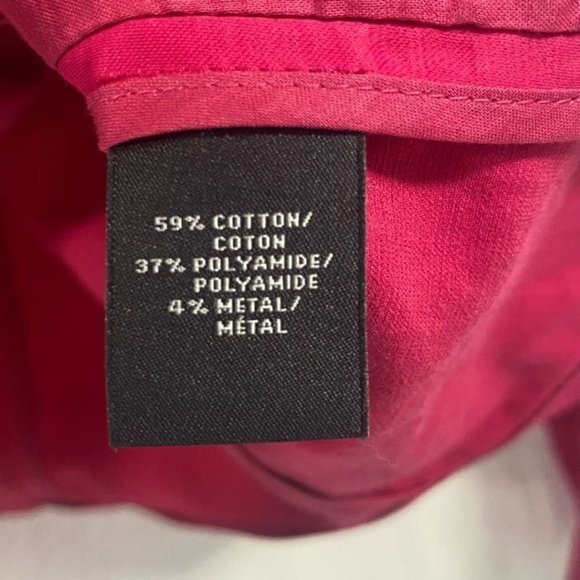 Lafayette 148 New York Hot Pink Asymmetrical Blazer Size 10 - Picture 6 of 9